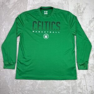 Boston Celtics Long Sleeve Shirt Men’s 2XL XXL Green NBA Ultra Game Basketball